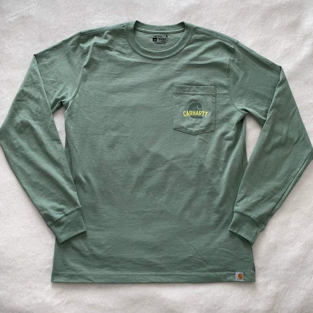 Carhartt Men’s Green Long Sleeve Tee Size M